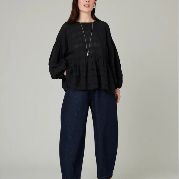 Beyond Nine Simone Black Cotton Top, Size L/XL - Picture 8 of 13